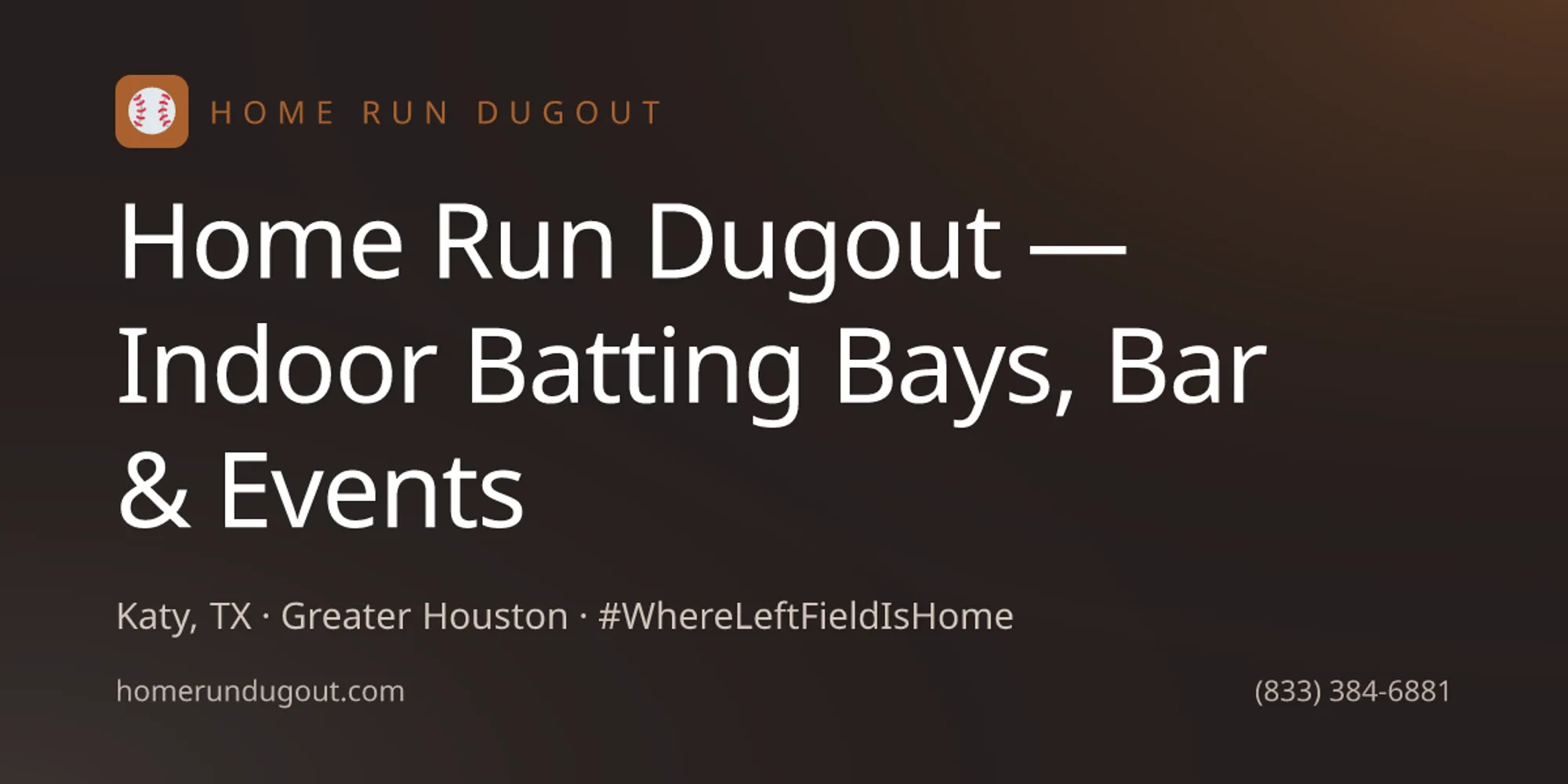 Home Run Dugout